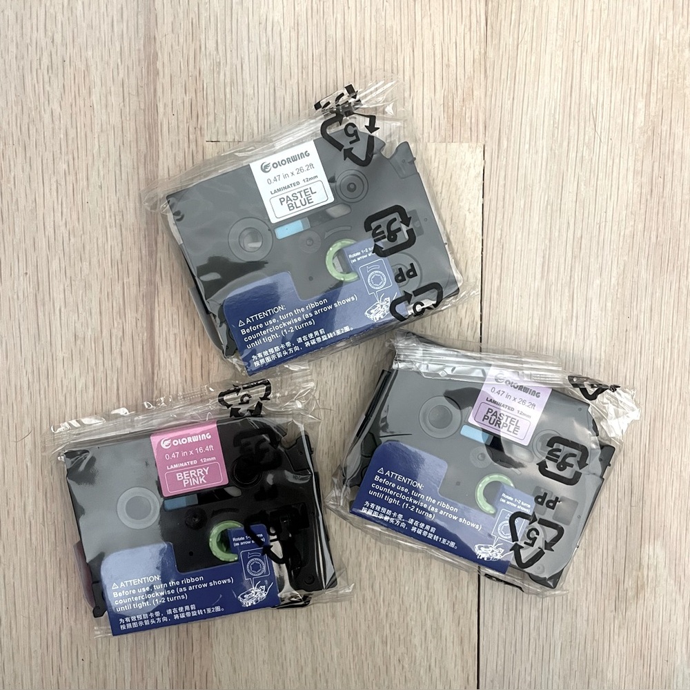 COLORWING Pastel 12mm Label Tape